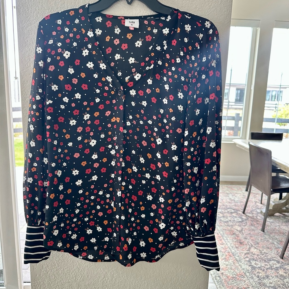 Cabi Floral Button-Up Blouse